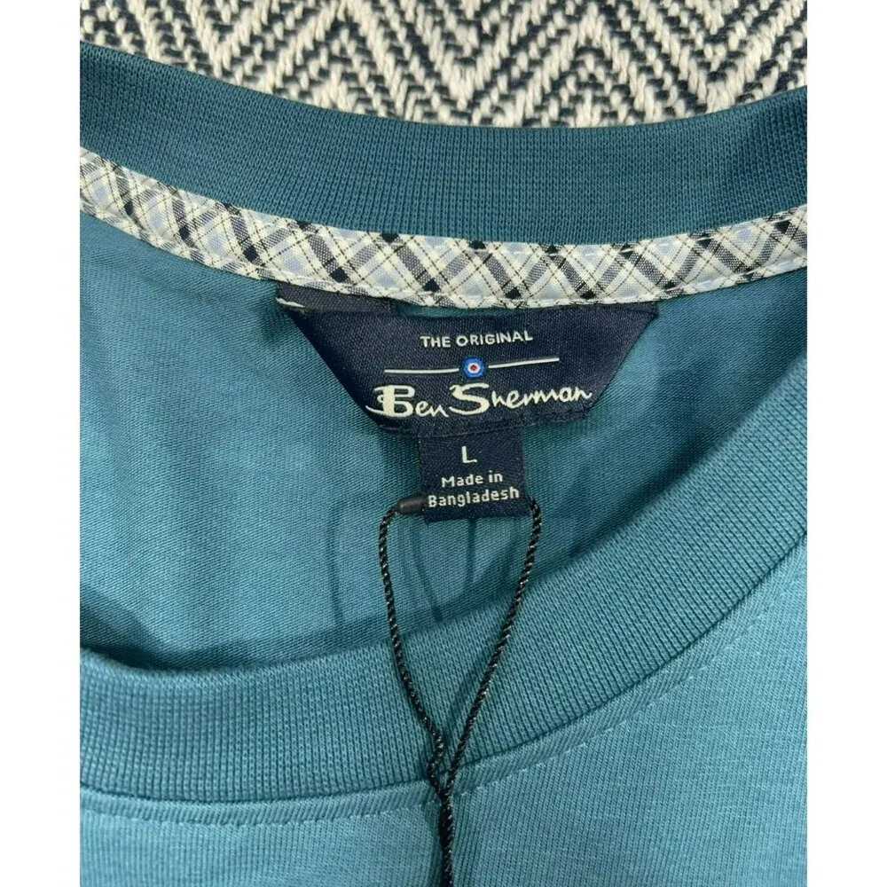 Ben Sherman Men's Colorblock Cotton T-Shirt Coconut Milk Size L Classic Fit $69 - Picture 7 of 7